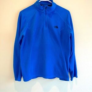 Women’s North Face 1/4 Zip Fleece Pullover Blue Size Large
